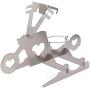 KF Ornament Motorcycle Beer Can Chicken Holder for Grill - Portable Bike Chicken Rack Sturdy Stainless Steel Chicken Roaster with Beer can Bottom Crossbar for Home Camping BBQ Use Grill Racks (Heart)