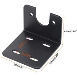 MECCANIXITY Motor Mounting Bracket Motor Holder 52x50x41mm Black with Screws for Motor 2 Pack