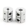 Zeberoxyz 2PCS Shaft Coupling 5mm to 8mm Aluminum Alloy Joint 25mm Length 20mm Diameter Stepper Motor Connector Rigid Coupler for 3D Printer CNC Machine DIY Model (5x8mm）