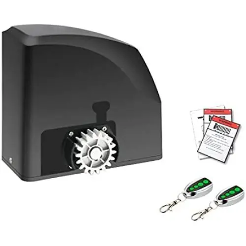 Ouvre-portail coulissant TOPENS DKR500, robuste, entraîné par crémaillère, compatible batterie et solaire, pour portail jusqu'à 595 kg et 12 mètres. Ouvre-portail coulissant TOPENS DKR500, robuste, entraîné par crémaillère, compatible batterie et solaire, pour portail jusqu'à 595 kg et 12 mètres.