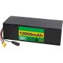 Jieoto 36V 12AH Ebike Battery Waterproof PVC Lithium Battery Pack with Charger and BMS Fit for 200W 300W 350W 500W Motor