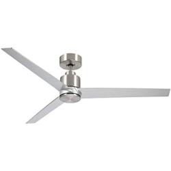 Noble Home Modern Industrial Ceiling Fan with Remote Control, 54 Inch | Quiet DC Motor with 6 Speeds | Contemporary 3 Blade Propeller Design | Downrod Included for Hanging, Brushed Nickel