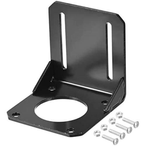 MECCANIXITY Motor Bracket Motor Mounting Holder 68x65x68mm Black for 57mm NEMA 23 Stepper Motor with Screws
