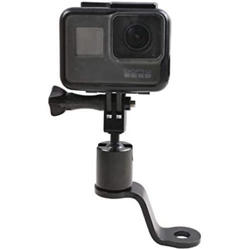 PCTC Motorcycle Bike Handlebar Mount Camera 360 Degree Rotation Fixing Bracket for GoPro Hero 10/9 / 8 / 7 / 6 / 5 DJI OSMO Action OSMO Pocket Sports Camera Riding Rearview Accessories,Metal Base