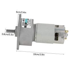 DC12V/24V 35W Micro DC Metal Gear Motor Speed Adjustable Large Torque Motor CW/CCW(24V 50prm)