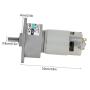 DC12V/24V 35W Micro DC Metal Gear Motor Speed Adjustable Large Torque Motor CW/CCW(24V 50prm)