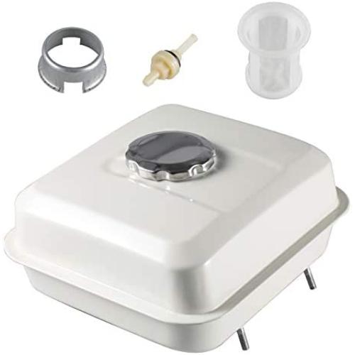 HGC Fuel Tank For Honda GX160 5.5HP GX200 6.5HP GX140 White Engine with Petcock Gas Cap Filter Replaces 17510-ZE1-020ZA