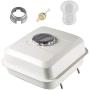 HGC Fuel Tank For Honda GX160 5.5HP GX200 6.5HP GX140 White Engine with Petcock Gas Cap Filter Replaces 17510-ZE1-020ZA