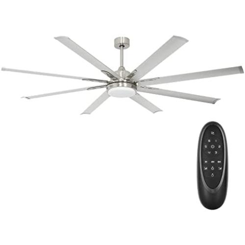 Vent de plafond industriel à DC, 72 pouces, résistant à l'humidité, avec LED, ETL listé, pour cuisine, chambre, salon, sous-sol, 6 vitesses, télécommande. Vent de plafond industriel à DC, 72 pouces, résistant à l'humidité, avec LED, ETL listé, pour cuisine, chambre, salon, sous-sol, 6 vitesses, télécommande.