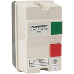 POWERTEC 71442 Magnetic Switch Box, 220/240V, 3 HP, 8-12 Amps w/Phase Failure Protector, Multi Color
