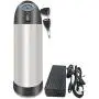 Jieoto 24V 36V 48V E-Bike Water Bottle Battery Waterproof Li-ion Battery Pack Fits for 200W 250W 400W 500W 750W 1000W E-Bike Motors with Charger and T Output Line