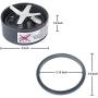 Blender Blade Replacement – New Bearing Replacement Blade Compatible with NutriBullet 900W/600W – Cross Blender Blade with O-Ring Sealing Gasket – Premium Stainless Steel Blade