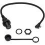 CERRXIAN 30cm Left Angle Micro USB Mount Extension Dash Flush Cable for Car, Boat, Motorcycle, Truck Dashboard(L-Micro)