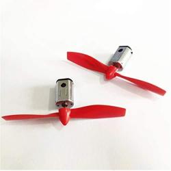 Jinchao-Dc Motor 2set/Pack Micro DC Motor, N21 3V 17000RPM, with Black Red Propeller Model Airplane Helicopter Fan DIY Parts, Easy to Install (Speed(RPM) : Black Prop Motor)