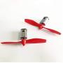 Jinchao-Dc Motor 2set/Pack Micro DC Motor, N21 3V 17000RPM, with Black Red Propeller Model Airplane Helicopter Fan DIY Parts, Easy to Install (Speed(RPM) : Black Prop Motor)