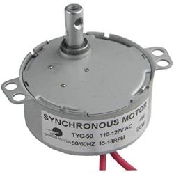 CHANCS TYC-50 Small Synchronous Motor 110V AC 15-18RPM Shaft Rotation CCW 4W Gear Motor for Electric Fireplace