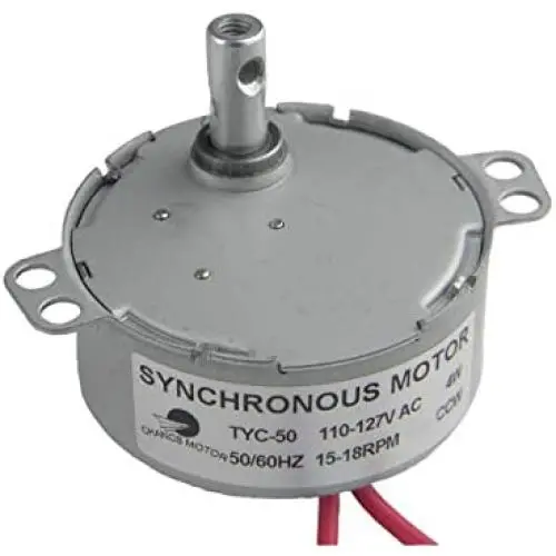 CHANCS TYC-50 Small Synchronous Motor 110V AC 15-18RPM Shaft Rotation CCW 4W Gear Motor for Electric Fireplace