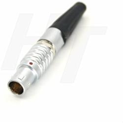 HangTon FGG 2 Pin 0B Connector Circular Multipole Push Pull Metal Cable Plug Male Contacts for ARRI/Teradek (2P, Plug)
