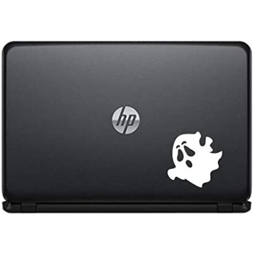 Spook Ghost Version 1 Vinyl Decal Sticker for Computer MacBook Laptop Ipad Electronics Home Window Custom Walls Cars Trucks Motorcycle Automobile and More (White)
