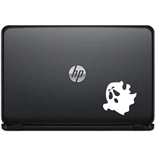 Spook Ghost Version 1 Vinyl Decal Sticker for Computer MacBook Laptop Ipad Electronics Home Window Custom Walls Cars Trucks Motorcycle Automobile and More (White)