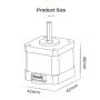 3D Printer Stepper Motor for Voxelab Aquila/Aquila X2/Aquila S2/Aquila C2, Stepper Motor Compatible with Voxelab Aquila Series 3D Printer (E-axis)