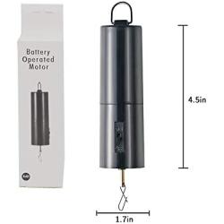 FENELY Wind Spinner Motor Battery Operated for Hanging Display Yard Black Wind Spinners Outdoor Sculptures - Load Capacity of 4 Pounds