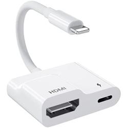 HDMI Adapter for iPhone to TV, 1080P Digital AV Adapter for iPhone,HD Video HDMI Sync Screen Converter,Support HD TV/Projector/Monitor [No Need Power]…