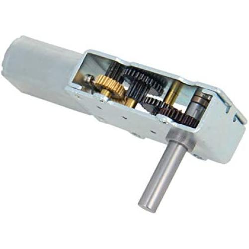 Fielect DC 6V 6RPM Reversible Worm Geared Motor High Torque Electric Gear Motor Turbine Worm Gear Box Reduction Motor, Single Shaft GW180