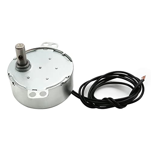 Fielect Synchronous Motor AC 220V 8-10RPM Turntable Motor CW/CCW Direction 4W TYC-50 Horizontal Hole Shaft