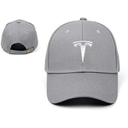 AutoSale Hats Embroidered Adjustable Baseball Caps Racing Motor Hat Gray-White