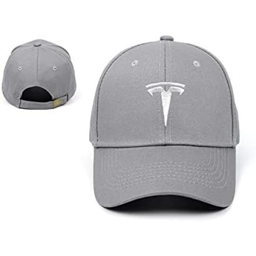 AutoSale Hats Embroidered Adjustable Baseball Caps Racing Motor Hat Gray-White