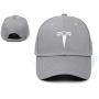 AutoSale Hats Embroidered Adjustable Baseball Caps Racing Motor Hat Gray-White