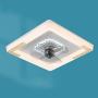 CATA-MEDICA Ceiling Fan with Light 3-Speed Flush Mount Lighting Fixtures Modern Remote Control Ultra-Quiet Fan Lamp ABS LED Ceiling Light with Fan Light Fan for Indoor Living Bed Room Small Space