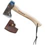 Berry&Bird Wood Choopping Axe, 12.5Camping Hatchets with Leather Sheath Small Splitting Axes for Cutting and Kindling Forged Carbon Steel Blade Outdoor Camping Hand Maul Tool
