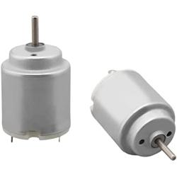 Fielect 2Pcs DC Motor 1.5-6V 5000-20000RPM Micro Motor Mini Motor Electric Motor Round Shaft for RC Boat DIY Airplane Toys Model DIY Hobby