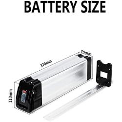 Jieoto E-Bike Pedelec Battery 36V 10AH 12.5AH 15AH, with 2A Charger and BMS Protection Board Suitable for 250W/350W/500W/650W Electric Lithium Bike Battery Motors