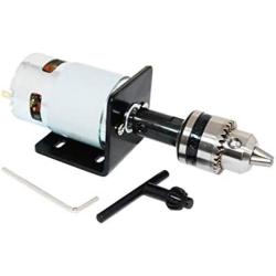 Mini Electric Motor 775 DC Motor 12V/24V With B10 Drill Chuck And Seat Mounting Bracket Mini Table Saw for Cutting/Polishing