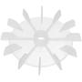 uxcell Motor Fan Blade 120mmx15mm Round Shape Bore White Engineering Plastic with 12 Vanes