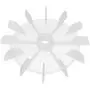 uxcell Motor Fan Blade 120mmx15mm Round Shape Bore White Engineering Plastic with 12 Vanes