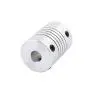 Xnrtop 6mm to 6mm Shaft Coupling 25mm Length 18mm Diameter Stepper Motor Coupler Aluminum Alloy Joint Connector for 3D Printer CNC Machine DIY Encoder (Pack of 2）