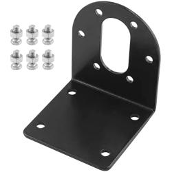 Biaungdo 37mm DC Motor Mounting Bracket, DC Gear Motors Fixed Mount Mounting Base, L-shape Fixed Seat Gear Reduction Motor Holder with Screw Nut