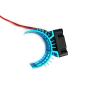 DEVMO Alloy Heat Sink Heatsink with 5V Cooling Fan for 1/10 Car 540 550 3650 Size Brushless Engine Motor Remote Control Car Truck Buggy Crawler Blue