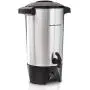 Hamilton Beach Stack & Snap Food Processor and Vegetable Chopper, 12 Cup Bowl, 2-Speed 450 Watt Motor, Black (70725A) & 45 Cup Coffee Urn and Hot Beverage Dispenser, Silver