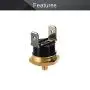 Fielect KSD301 Thermostat Temperature Control Switch,Adjust Snap Disc Temperature Switch 105°C Copper M4 Normally Closed 1 Pcs