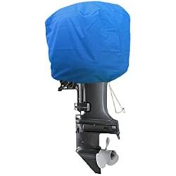 STHang-D Outboard Motor Cover,Waterproof Boat Motor Covers,Heavy Duty Boat Engine Hood Covers,Outboard Engine Cover Fits Motor Up to 10Hp/20Hp/60Hp/150Hp (Blue, M: Up to 20HP)