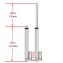 EElabper 750N Electric Linear Actuator 10mm/s 12V Stroke 250mm Motor Linear Motion Controller with Limit Switch