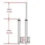 EElabper 750N Electric Linear Actuator 10mm/s 12V Stroke 250mm Motor Linear Motion Controller with Limit Switch