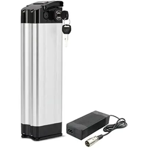 Batterie Électrique de Vélo 36V 10AH 360Wh Wnicek – Verrouillable Cycle – Batterie Li-ion 10000mAh avec Port de Sortie 4 Broches et Chargeur 42V pour Moteur EBike 200W~500W Batterie Électrique de Vélo 36V 10AH 360Wh Wnicek – Verrouillable Cycle – Batterie Li-ion 10000mAh avec Port de Sortie 4 Broches et Chargeur 42V pour Moteur EBike 200W~500W