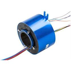 Taidacent Hollow Slip Ring Signal Power Continued 2/4/6/12 Road Collector Ring Conductive Electric Motor Slip Ring Rotating Connector (Inner hole 12.7mm Outer diameter 54mm 4 Wire 10A)