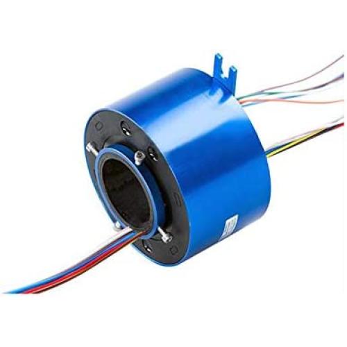 Taidacent Hollow Slip Ring Signal Power Continued 2/4/6/12 Road Collector Ring Conductive Electric Motor Slip Ring Rotating Connector (Inner hole 12.7mm Outer diameter 54mm 4 Wire 10A)